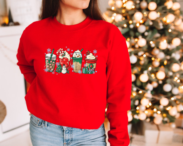 Christmas Coffee Sweatshirt, Christmas Sweatshirt, Cute Christmas Shirt, Snowman Sweater, Holiday Gift for Coffee Lover, Christmas 2023 - 4.jpg