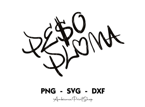 Peso Pluma SVG, Cutting File, Png Eps Dxf Digital Clipart, Great for Viny Decals, Stickers, T-Shirts, Mugs & More! Signature SVG Design - 1.jpg