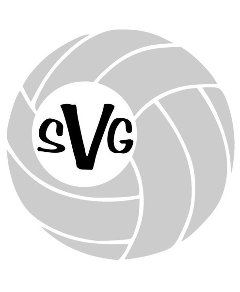 Volleyball SVG Frames, Monogram Frame SVG, Name Frame SVG, Digital Download, Cut File, Sublimation, Clip Art (3 svgpngdxf file formats) - 3.jpg