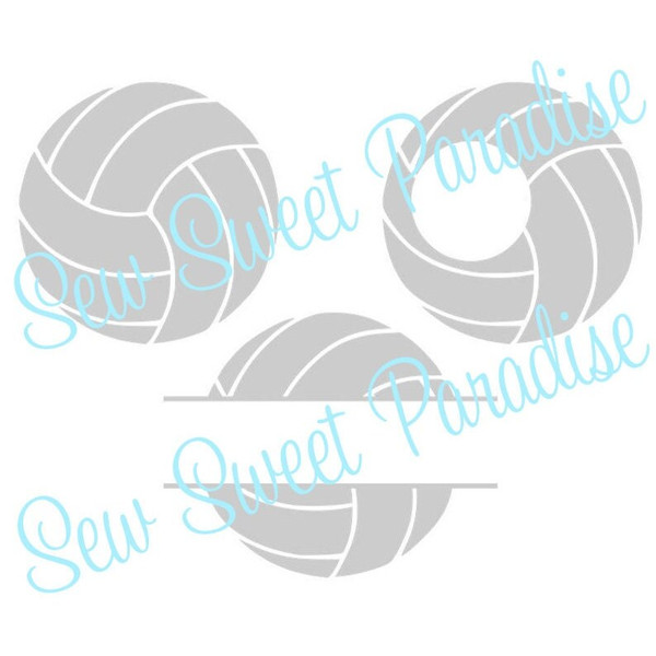 Volleyball SVG Frames, Monogram Frame SVG, Name Frame SVG, Digital Download, Cut File, Sublimation, Clip Art (3 svgpngdxf file formats) - 4.jpg