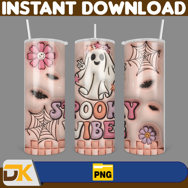 3D Inflated Sublimation Tumbler Design Download PNG, 20 Oz Digital Tumbler Wrap PNG , Instant Download (134).jpg