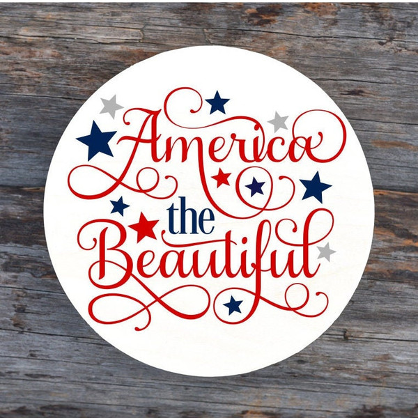 America the Beautiful SVG, 4th of July SVG, Patriotic, Digital Download, Cut File, Sublimation, Clip Art (includes svgpngdxfjpeg formats) - 2.jpg