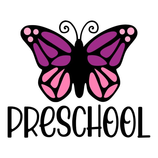 Preschool Butterfly SVG, Pre K SVG, School SVG, Digital Download, Cut File, Sublimation, Clip Art (includes svgpngdxfjpeg file formats) - 1.jpg