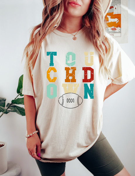 Touchdown Shirt, Football Shirt, Womens Football Tees, Football Game Shirts, Football T-Shirt, Unisex Football Shirt, Game Day Shirt - 2.jpg