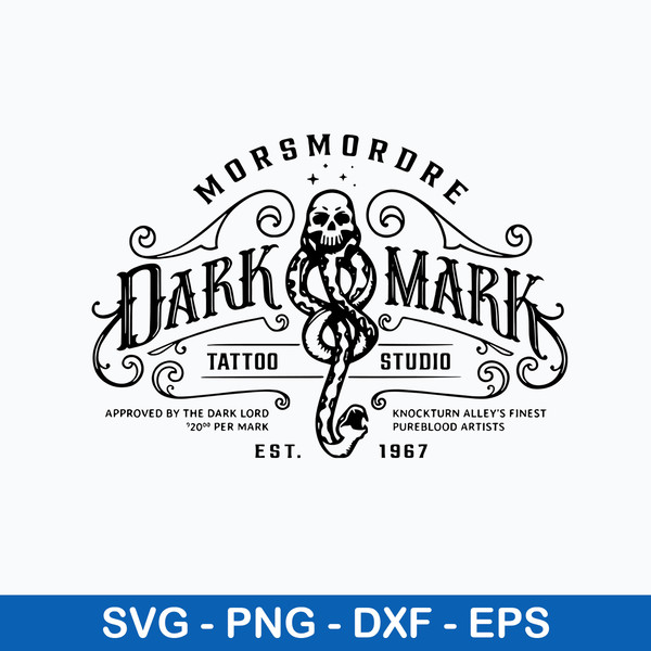 Morsmordre Dark Mark Tattoo Studio Svg, Dark Mark Svg, Png Dxf Eps File.jpeg