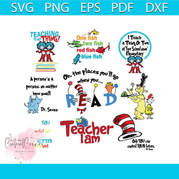 Dr Seuss Bundle Svg, Dr Seuss Svg, Seuss Svg, Dr Seuss Gifts - Inspire 