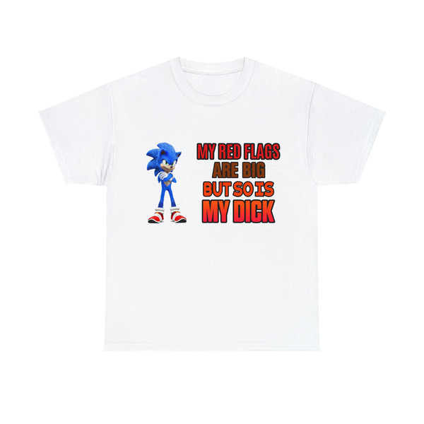 My Red Flags Are Big But So Is My Dick Sonic Meme Shirt - 1.jpg