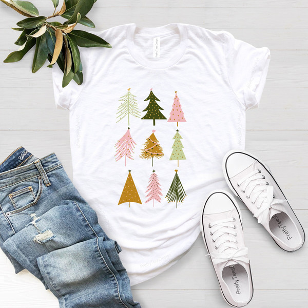 Christmas Trees Shirt, Christmas Tee, Christmas TShirt,Christmas Shirts for Women, Shirts For Christmas, Holiday Tee, Cute Christmas T-shirt - 2.jpg