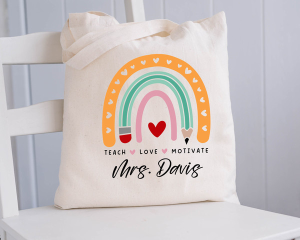 Custom Teacher, Gifted Teacher Gift, Personalized Teacher, Gift For Teacher, Present Nursery Teaching Assistant, Love Attract Teacher Gift - 4.jpg