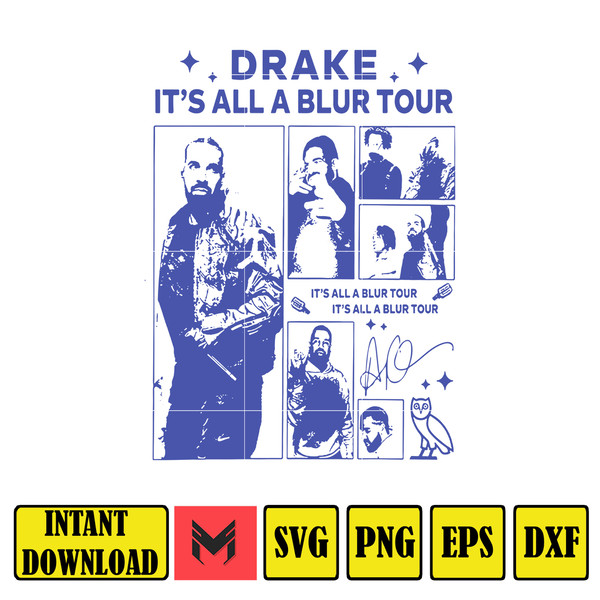 Drake 21 Savage It's All A Blur Tour Merch 2023 Retro Svg File, Drake Its All A Blur Tour 2023 Svg, Svg Digital File (2).jpg