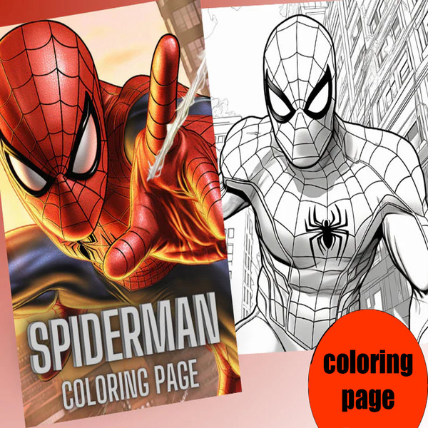 Spiderman Coloring Pages, Instant Download