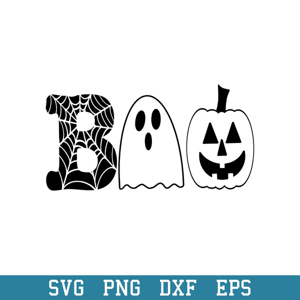 Boo Pumpkin Ghost Svg, Halloween Svg, Png Dxf Eps Digital File.jpeg