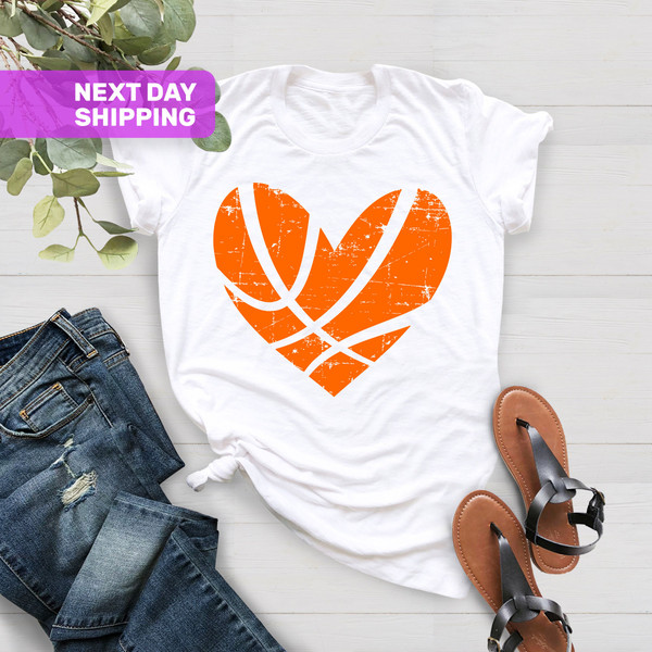 Distressed Basketball Heart Shirt, Basketball Heart Shirt, Basketball Season, Basketball Shirt, Basketball Mom Shirt, Girl Basketball Shirt - 4.jpg