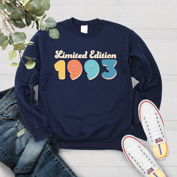 Limited Edition 1993 Sweatshirt, Vintage 1993 Birthday Sweatshirt, 30th Birthday, Birthday Gift For Women, 30th Birthday Party, Retro B-day - 4.jpg