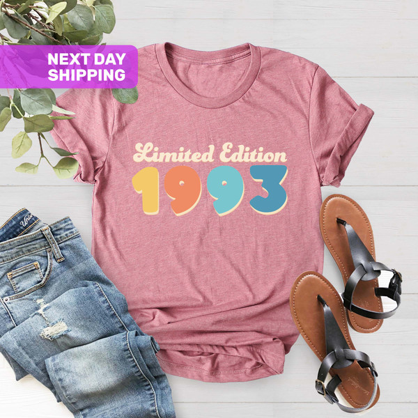 Limited Edition 1993 Sweatshirt, Vintage 1993 Birthday Sweatshirt, 30th Birthday, Birthday Gift For Women, 30th Birthday Party, Retro B-day - 6.jpg