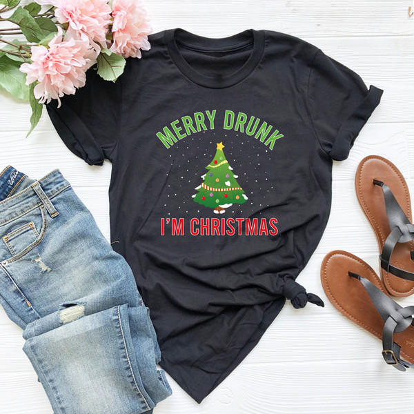 Merry Drunk I'm Christmas T-shirt, Christmas Shirt, Funny Christmas Shirt, Christmas Gift, Holiday Shirt,Xmas Party Tee,Christmas Tree Shirt - 1.jpg