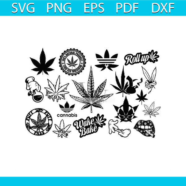 Cannabis Bundle, Logo Vinyl Stencil, weed svg, weed lover, w - Inspire ...