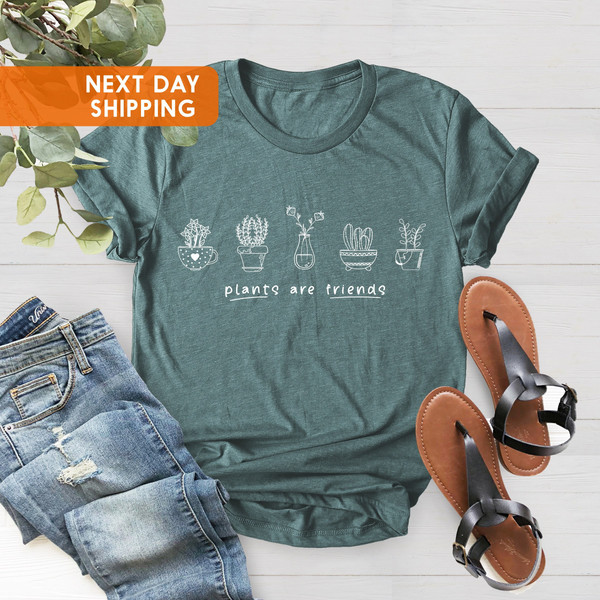 Plants Are Friend Shirt, Plant Lover Shirt, Plant Mom Shirt, House Plants T-Shirt, Mother's Day Shirt, Botanical Shirt, Plant Shorts - 2.jpg