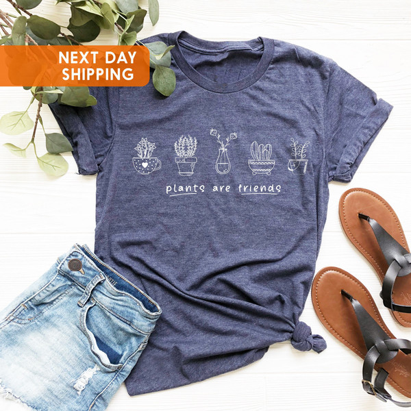 Plants Are Friend Shirt, Plant Lover Shirt, Plant Mom Shirt, House Plants T-Shirt, Mother's Day Shirt, Botanical Shirt, Plant Shorts - 3.jpg