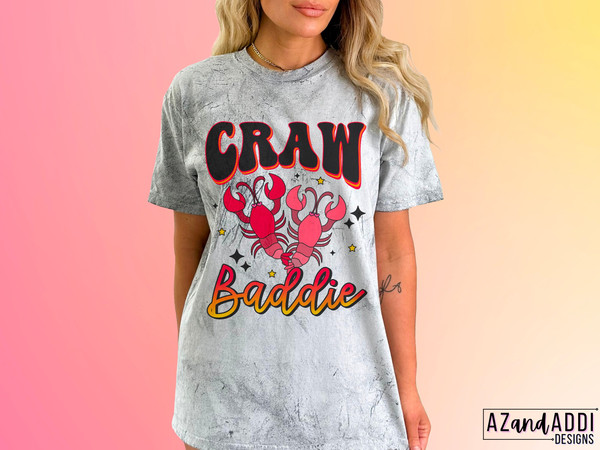 Craw baddie png, crawfish vibes png, crawfish season png, crawfish sublimation design, digital download, Crawdad, crawdaddy, baddie, trendy - 3.jpg