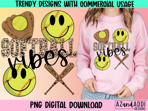 Groovy retro softball sublimation, softball vibes png, softball mama, retro softball smile face, smiley face png - 1.jpg