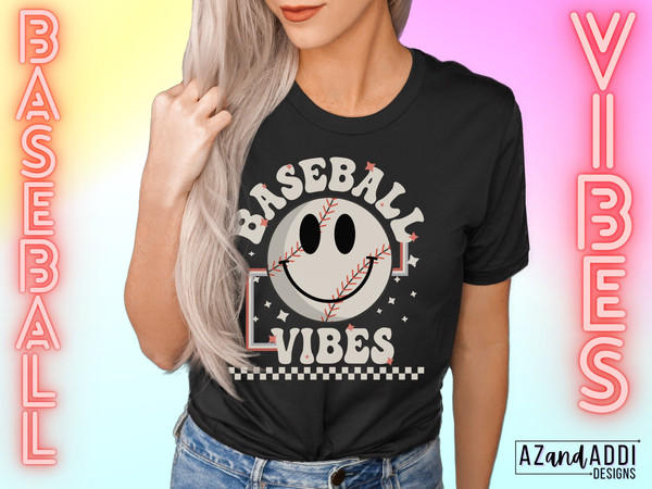 Retro baseball sublimation png, baseball vibes png, baseball smiley face design, baseball mama, retro smile face sublimation - 3.jpg