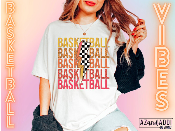 Retro basketball png, basketball lightning bolt png, basketball sublimation design, basketball game day png, basketball vibes - 2.jpg