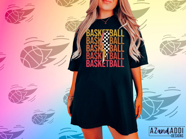 Retro basketball png, basketball lightning bolt png, basketball sublimation design, basketball game day png, basketball vibes - 4.jpg