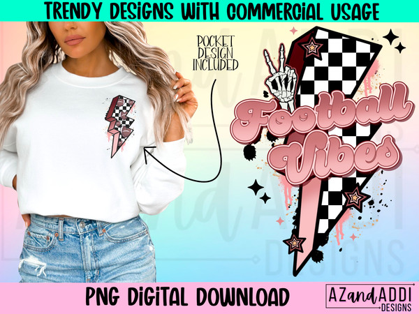 Retro football png, football sublimation design, football vibes png, football mom, game day football, front and back png, digital download - 1.jpg