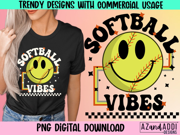 Softball vibes png, retro softball sublimation download, softball smile face png, retro sublimation, softball mama, mama of a hitter - 1.jpg