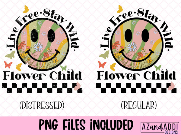 Stay Wild Flower Child Png, Retro Sublimation, Retro smiley face png, wildflower Png, stay wild sun child, grow wild and free - 2.jpg