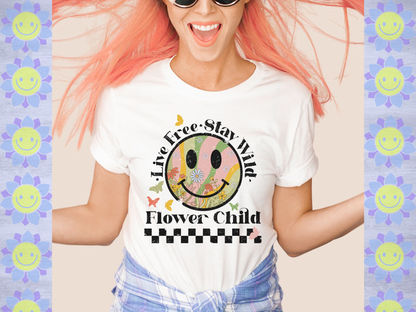 Stay Wild Flower Child Png, Retro Sublimation, Retro smiley face png, wildflower Png, stay wild sun child, grow wild and free - 3.jpg