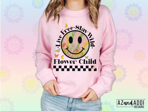 Stay Wild Flower Child Png, Retro Sublimation, Retro smiley face png, wildflower Png, stay wild sun child, grow wild and free - 4.jpg