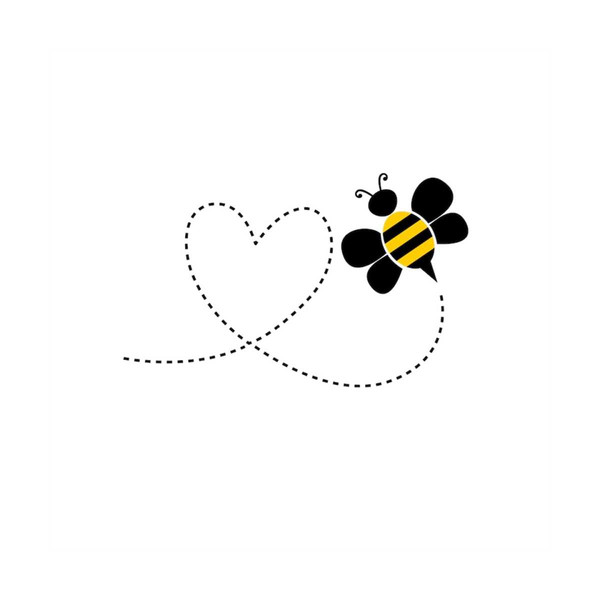 Bumble Bee Love Heart - Bumble Bee Love Heart Bee - Summer - Summer - SVG  Download File - Crafting - Plotter cricut