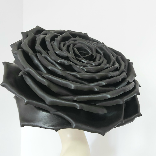 Black Derby hats, black flower accessory,vampire gothic,Burlesque.jpg