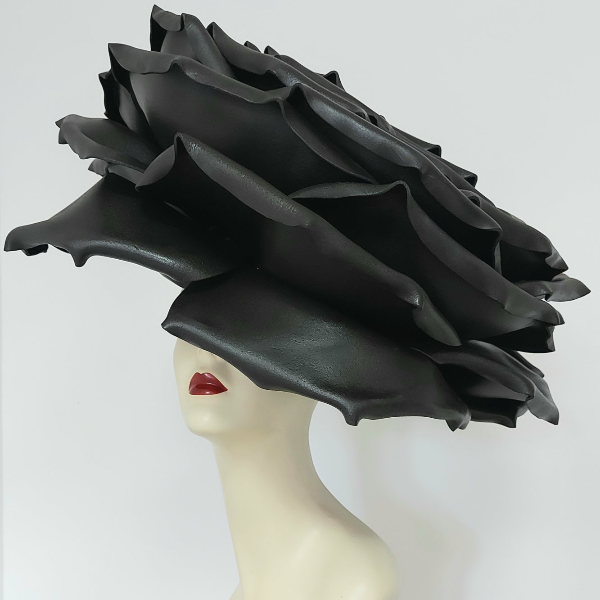 Kentucky Derby hats black flower accessory,vampire gothic,Burlesque.jpg