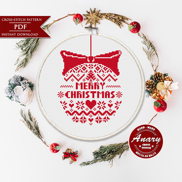 Merry Christmas Fair Isle Cross Stitch pattern.jpg