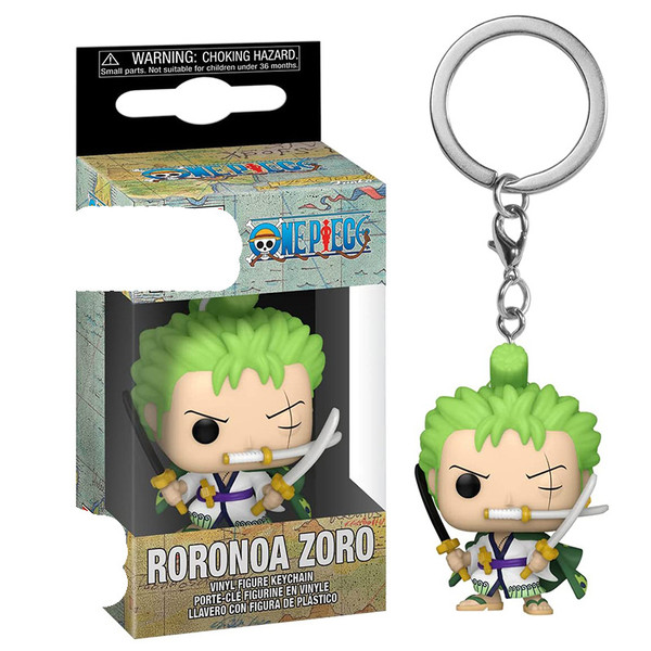 New One Piece Anime Keychains Roronoa Zoro Tony Chopper Cart