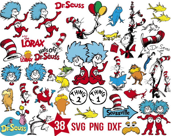 Dr Seuss Svg Bundle, Dr Seuss Svg, Dr Seuss Hat Svg, Dr Seus - Inspire 