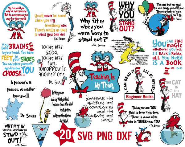Dr Seuss Hat SVG, Dr. Seuss Svg Bundle, Cat In The Hat SVG, - Inspire ...