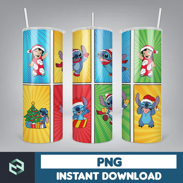 Christmas Stitch Tumbler Wrap, Stitch Sublimation Designs, 20 oz Stitch Tumbler, Cartoon Christmas Tumbler PNG (30).jpg