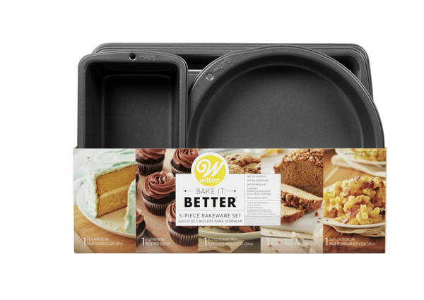 Wilton Non-Stick Steel Cake and Cupcake Bakeware Set, 3-Piece