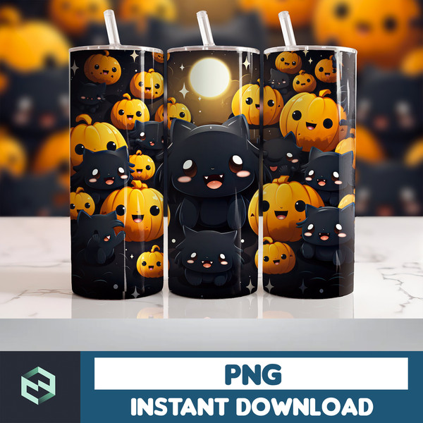 Halloween Tumbler Wrap, 20 oz Skinny Tumbler Sublimation Design, Straight Tumbler Wrap PNG, Spooky Fall PNG (33).jpg