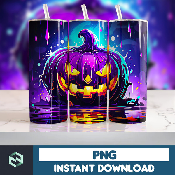 Halloween Tumbler Wrap, 20 oz Skinny Tumbler Sublimation Design, Straight Tumbler Wrap PNG, Spooky Fall PNG (51).jpg