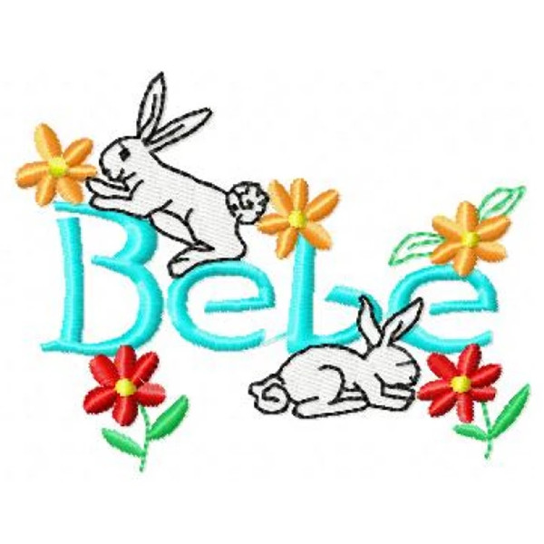 Bebe logo embroidery design