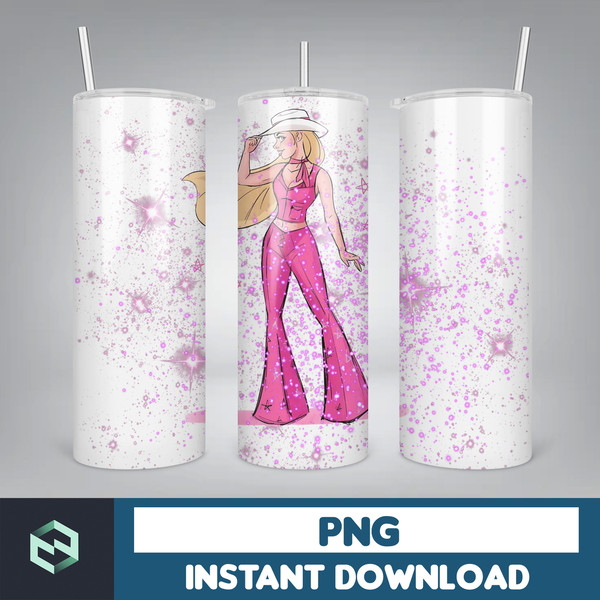 Barbie Tumbler, Barbie Tumbler PNG, Barbie Sublimation Wraps, Digital Download (4).jpg