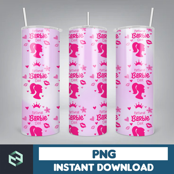 Barbie Tumbler, Barbie Tumbler PNG, Barbie Sublimation Wraps, Digital Download (53).jpg