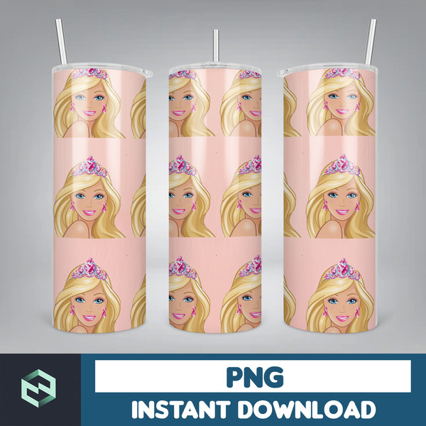 Barbie Tumbler, Barbie Tumbler PNG, Barbie Sublimation Wraps, Digital Download (59).jpg