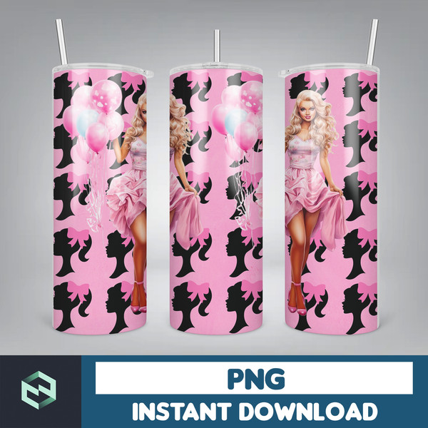 Barbie Tumbler, Barbie Tumbler PNG, Barbie Sublimation Wraps, Digital Download (68).jpg