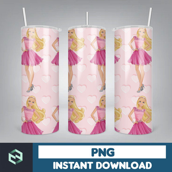 Barbie Tumbler, Barbie Tumbler PNG, Barbie Sublimation Wraps, Digital Download (79).jpg